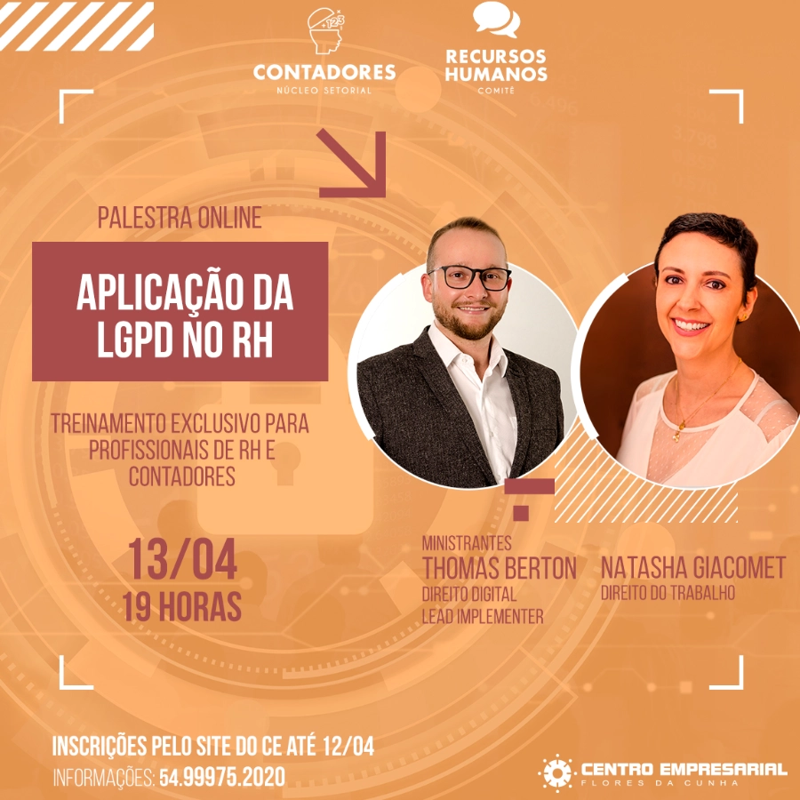 PALESTRA APLICAÇÃO DA LGPD NO RH 