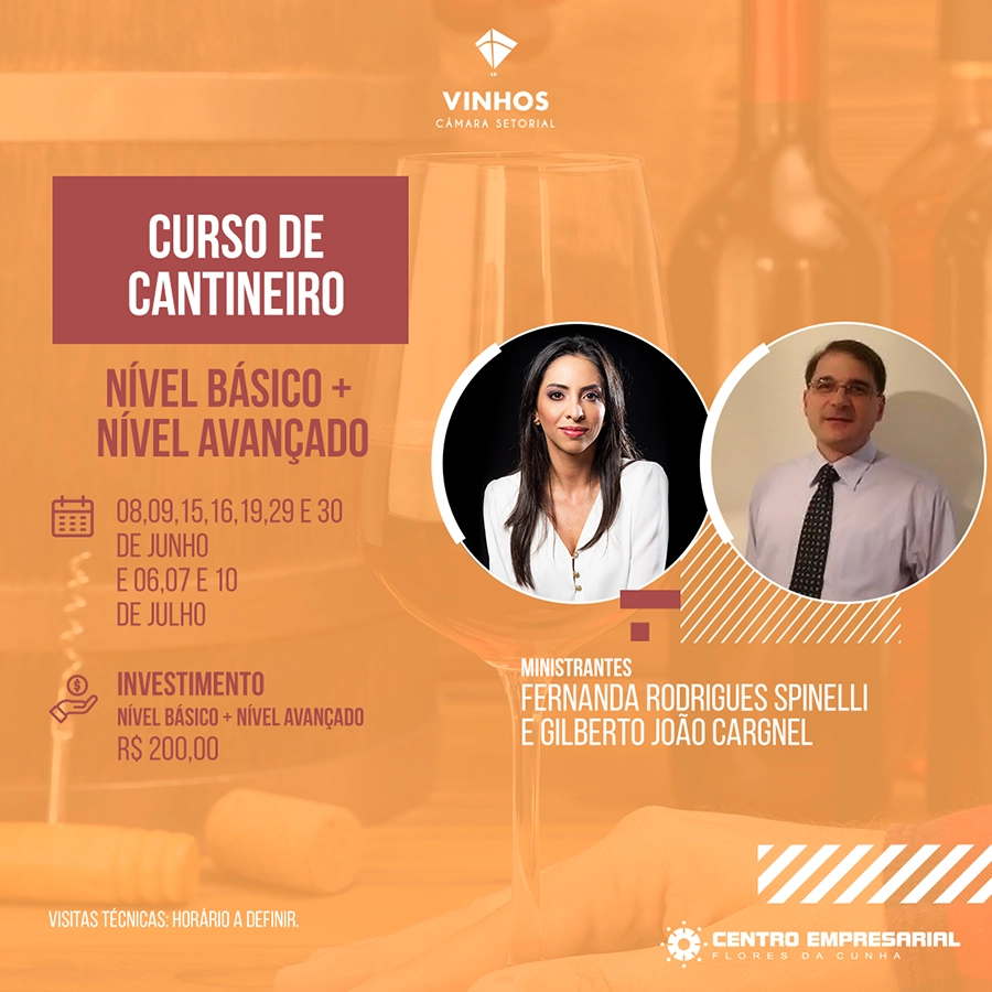 CURSO CANTINEIRO - BÁSICO E AVANÇADO