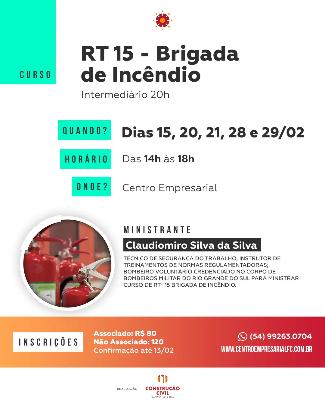 Curso RT 15 - Brigada de Incêndio