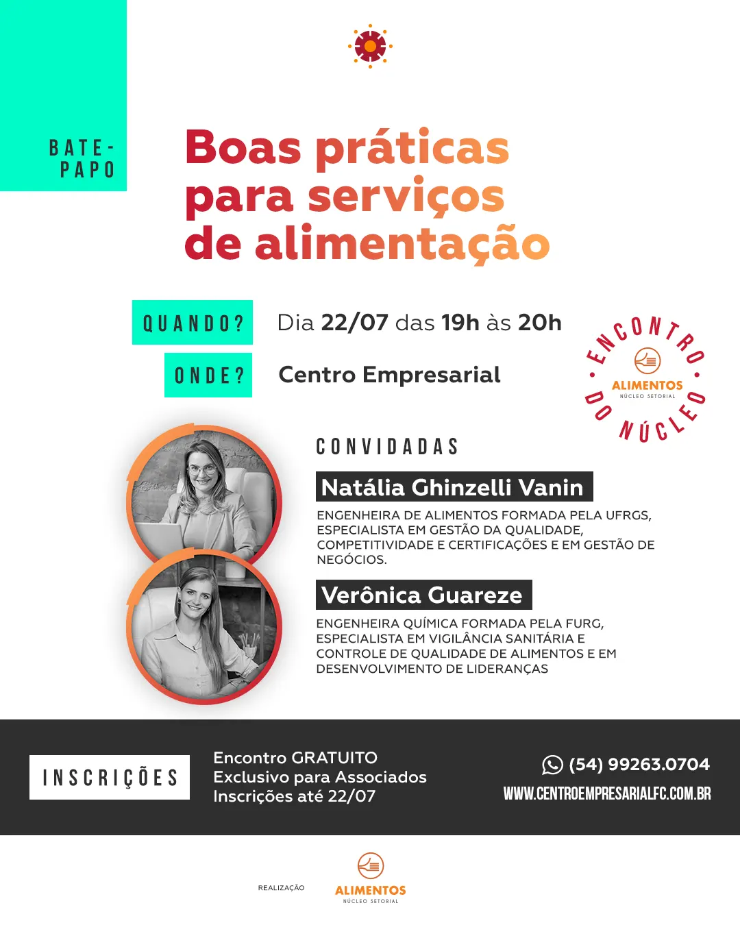 Bate-Papo: Boas práticas para serviços de alimentação