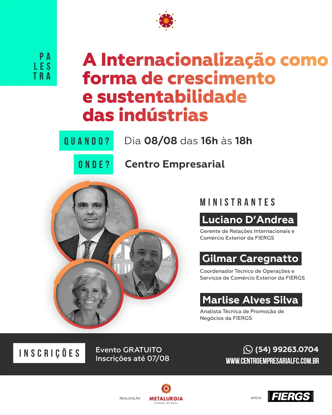 Palestra: A Internacionalização como forma de crescimento e sustentabilidade das indústrias