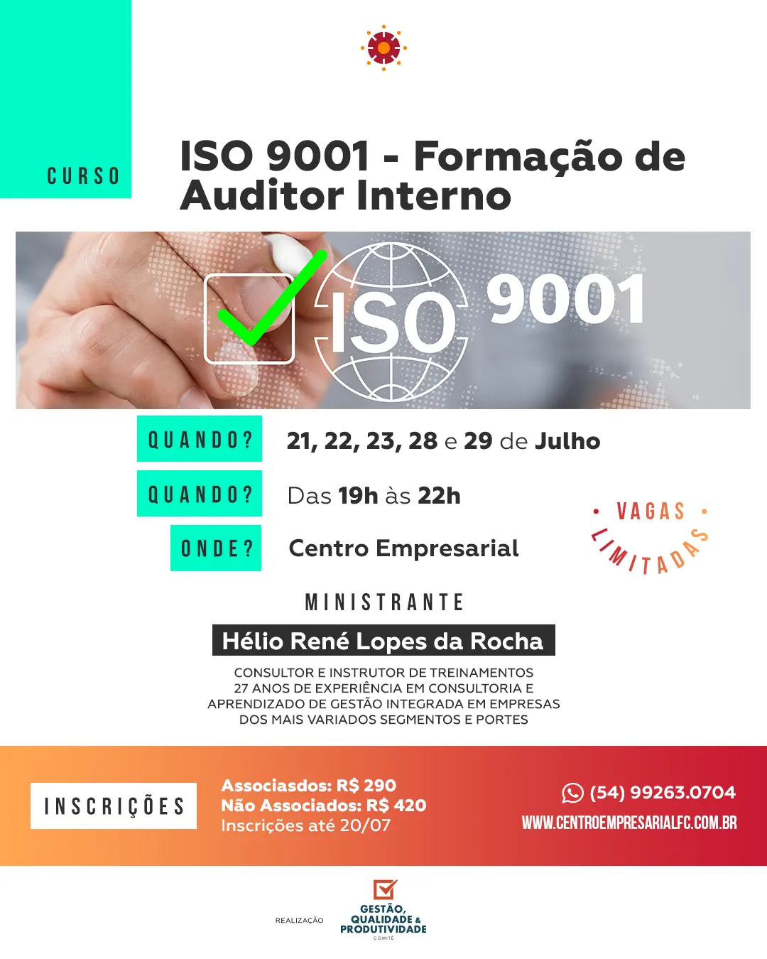 Curso: ISO 9001 - Formação de Auditor Interno