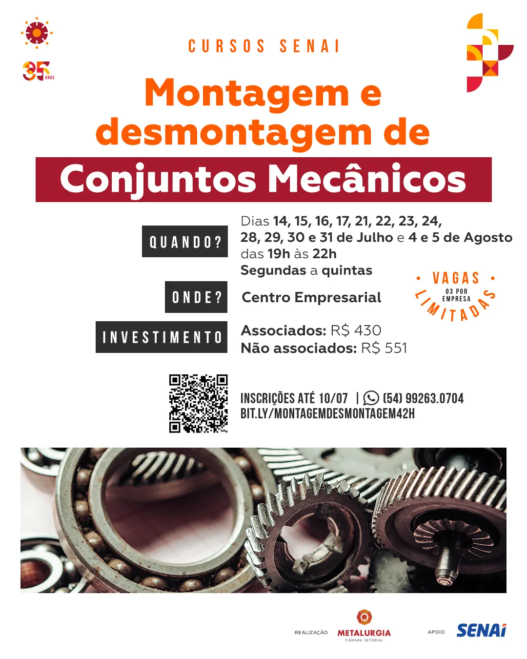 Curso Montagem e desmontagem de conjuntos mecânicos