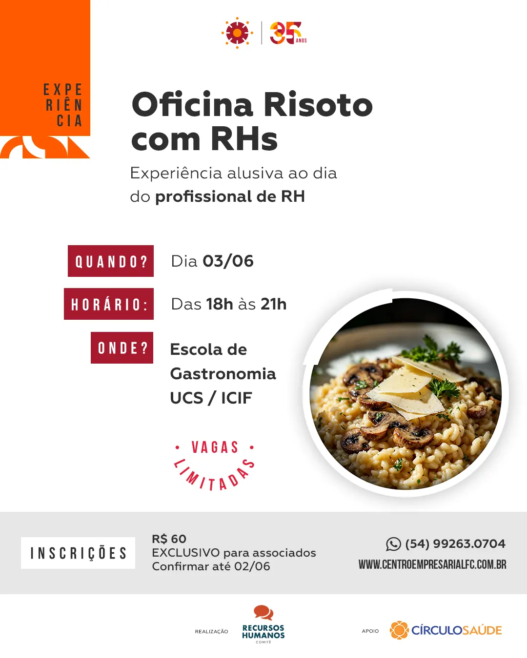 Oficina Risoto com RHs