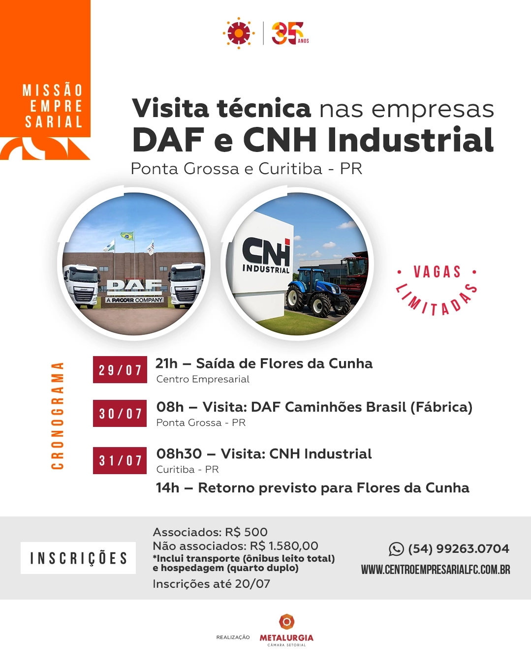 Visita técnica nas empresas DAF e CNH Industrial