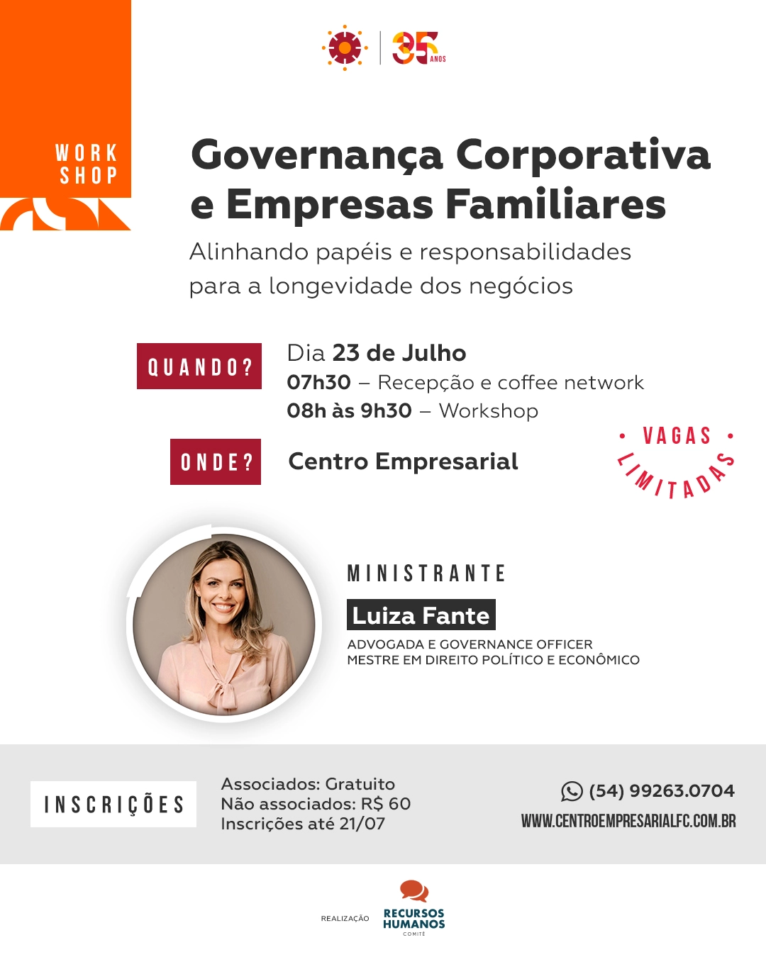 Workshop Governança Corporativa e Empresas Familiares