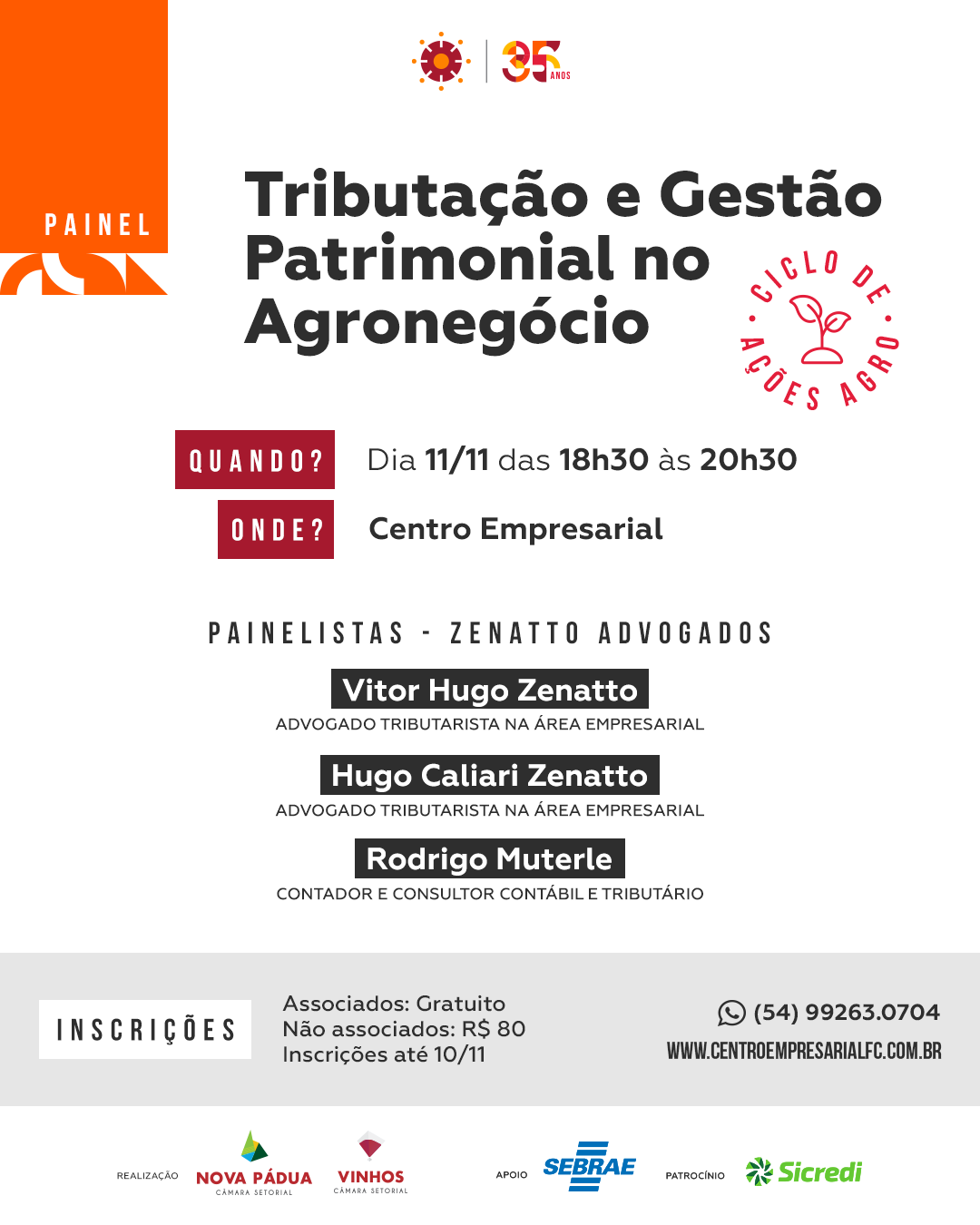 Painel: Tributação e Gestão Patrimonial no Agronegócio - Ciclo de Ações Agro