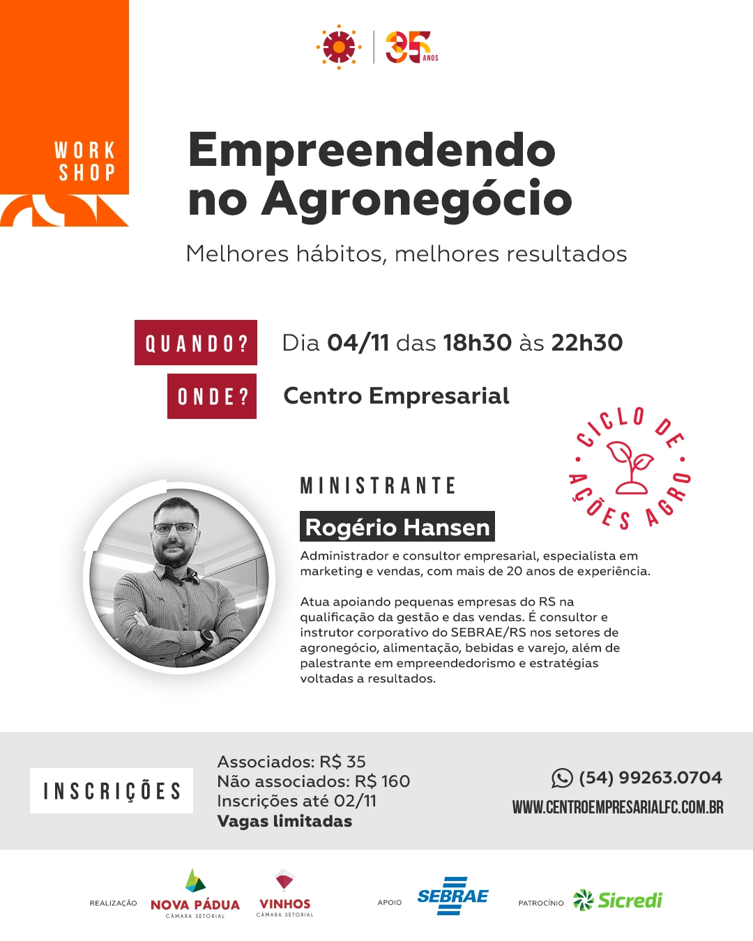 Workshop: Empreendendo no Agronegócio - Ciclo de Ações Agro