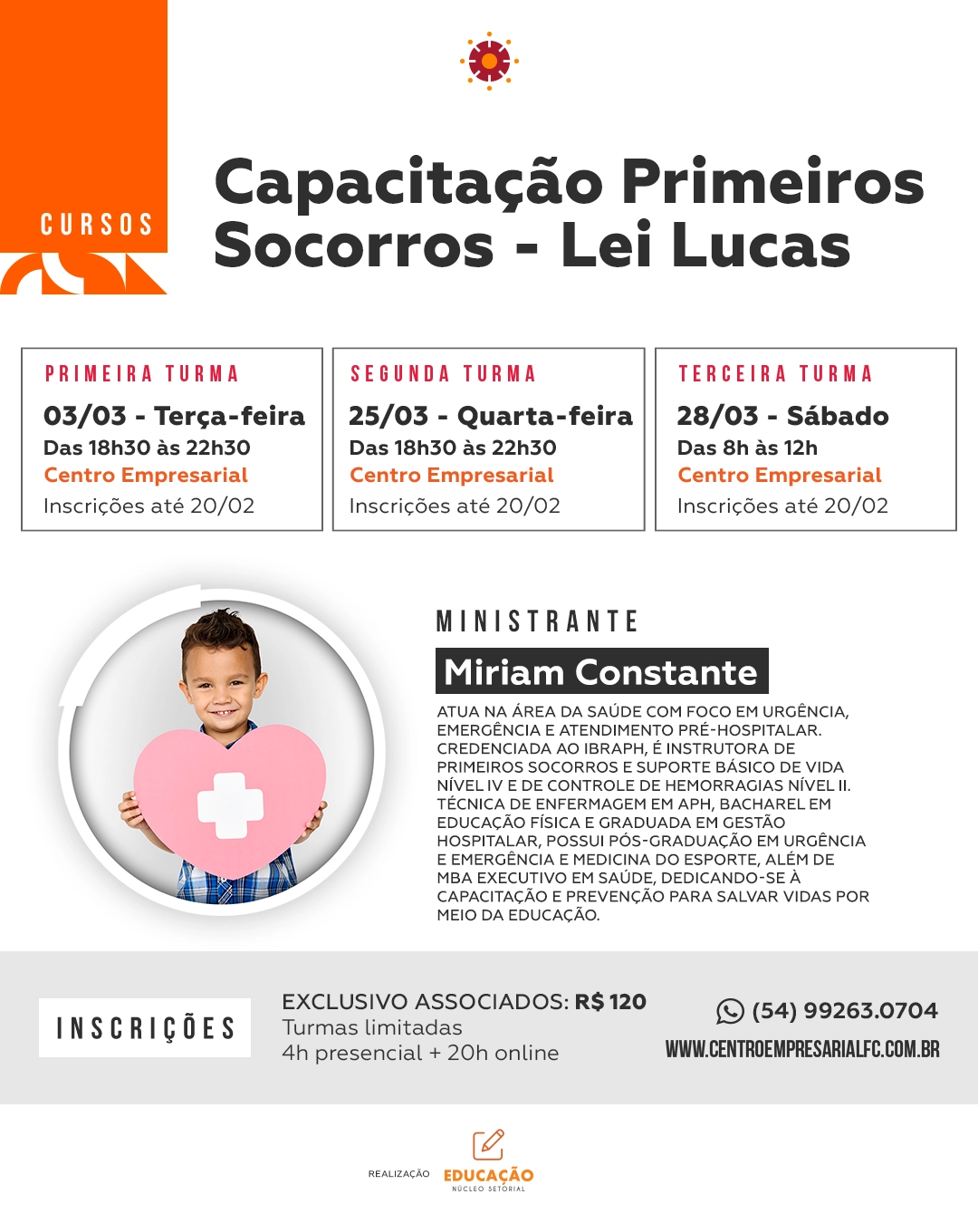 Capacitação Primeiros socorros - Lei Lucas