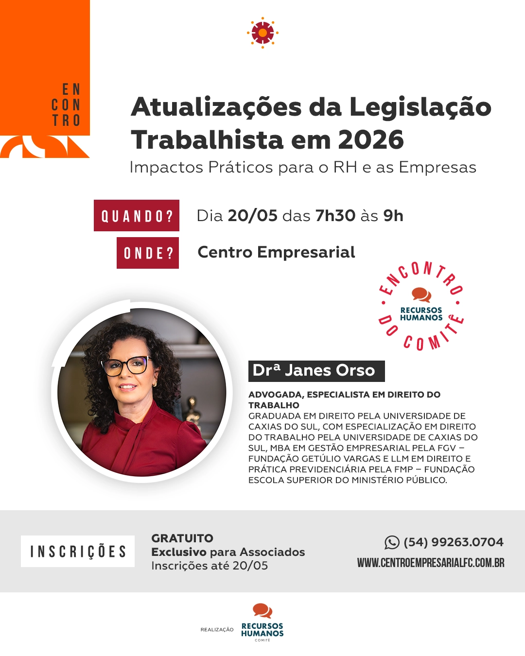Encontro RH: Atualizações da Legislação Trabalhista em 2026