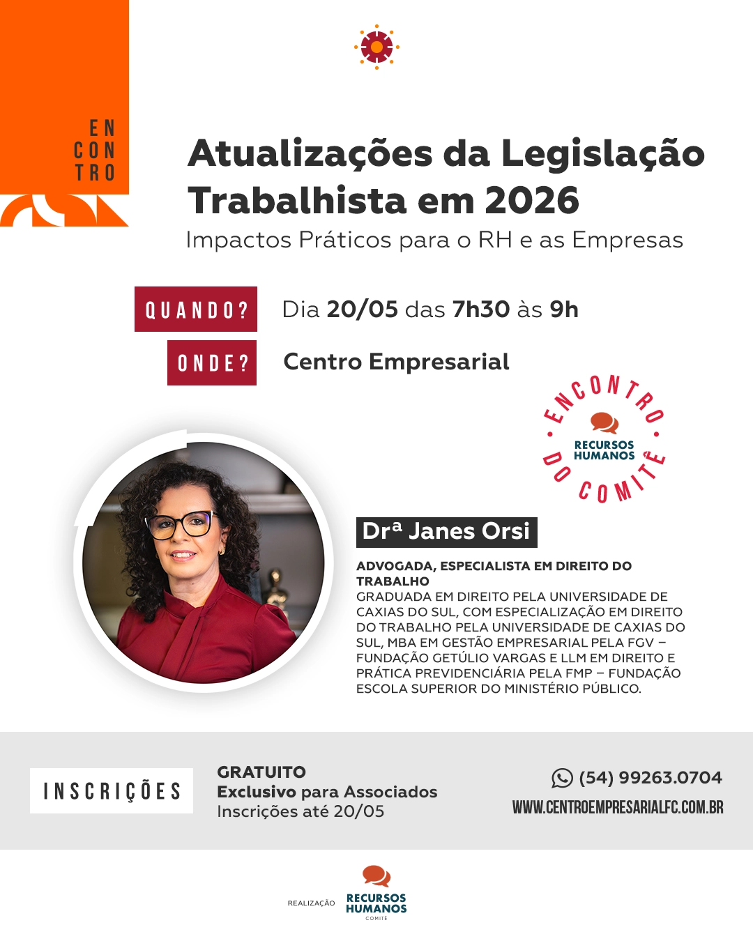 Encontro RH: Atualizações da Legislação Trabalhista em 2026