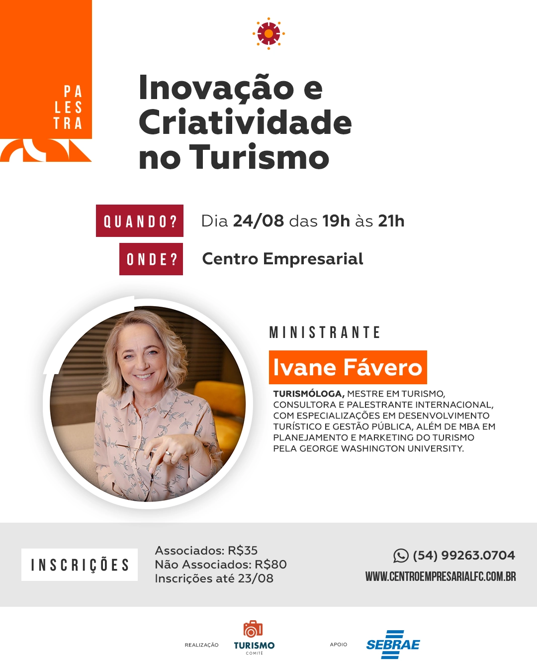 Palestra: Inovação e criatividade no Turismo