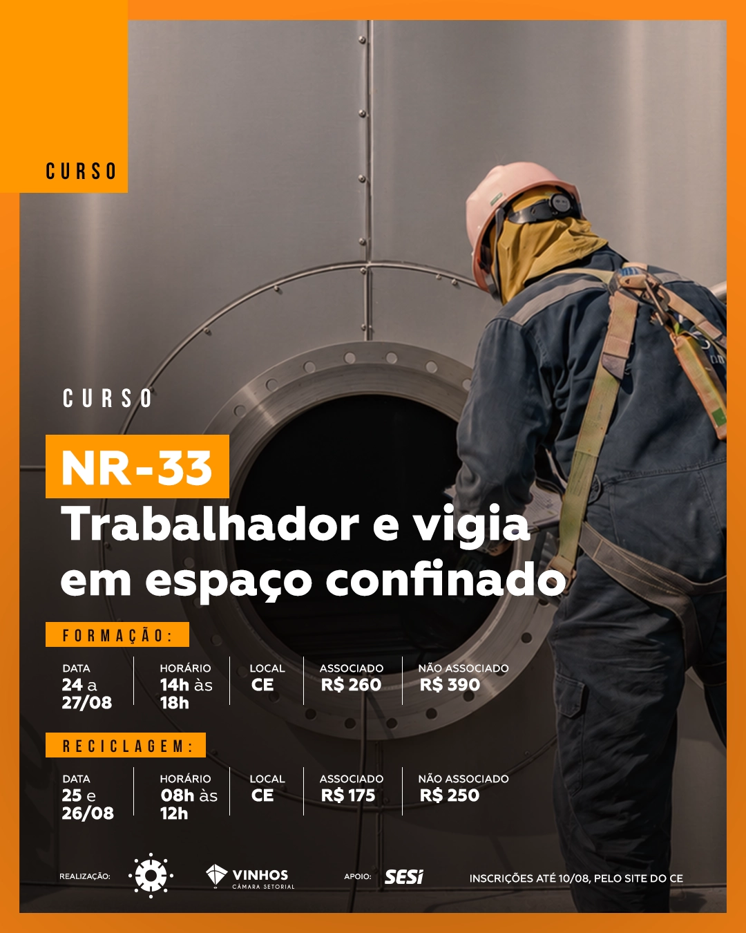 Reciclagem | NR-33 - Trabalhador e vigia em espaço confinado