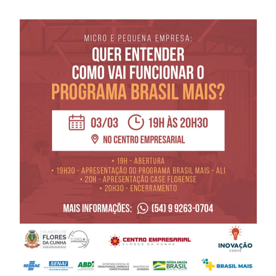 Projeto ALI, com consultorias gratuitas pelo SEBRAE, realiza encontro dia 3 de março, no Centro Empresarial