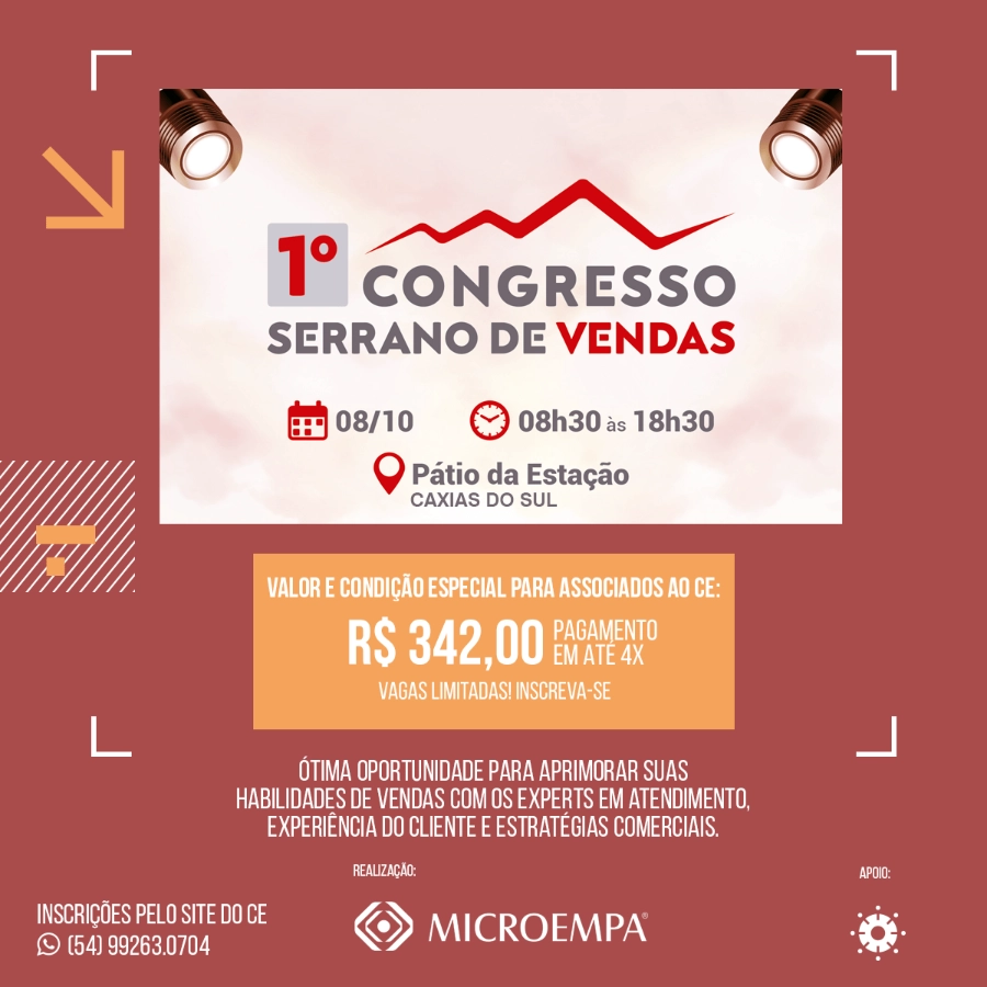 MICROEMPA apresenta o 1º Congresso Serrano de Vendas