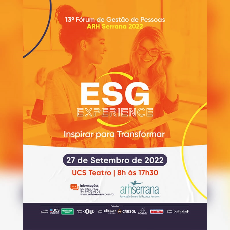 ESG Experience – 13º Fórum de Gestão de Pessoas da ARH Serrana