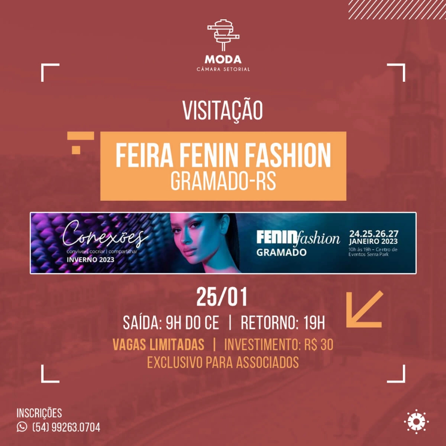 CE DISPONIBILIZA TRANSFER PARA A FENIN FASHION INVERNO 2023