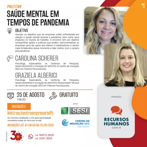 Saúde Mental em tempos de Pandemia - SESI e Centro Empresarial