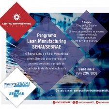 Programa Lean Manufacturing SENAI/SEBRAE: Últimos dias para inscrições