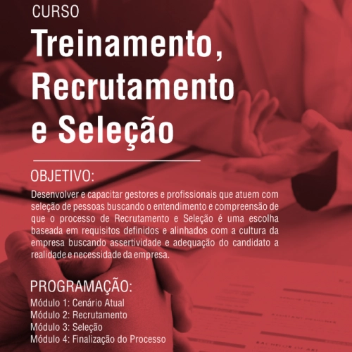 Treinamento de Recrutamento e Seleção com vagas abertas 