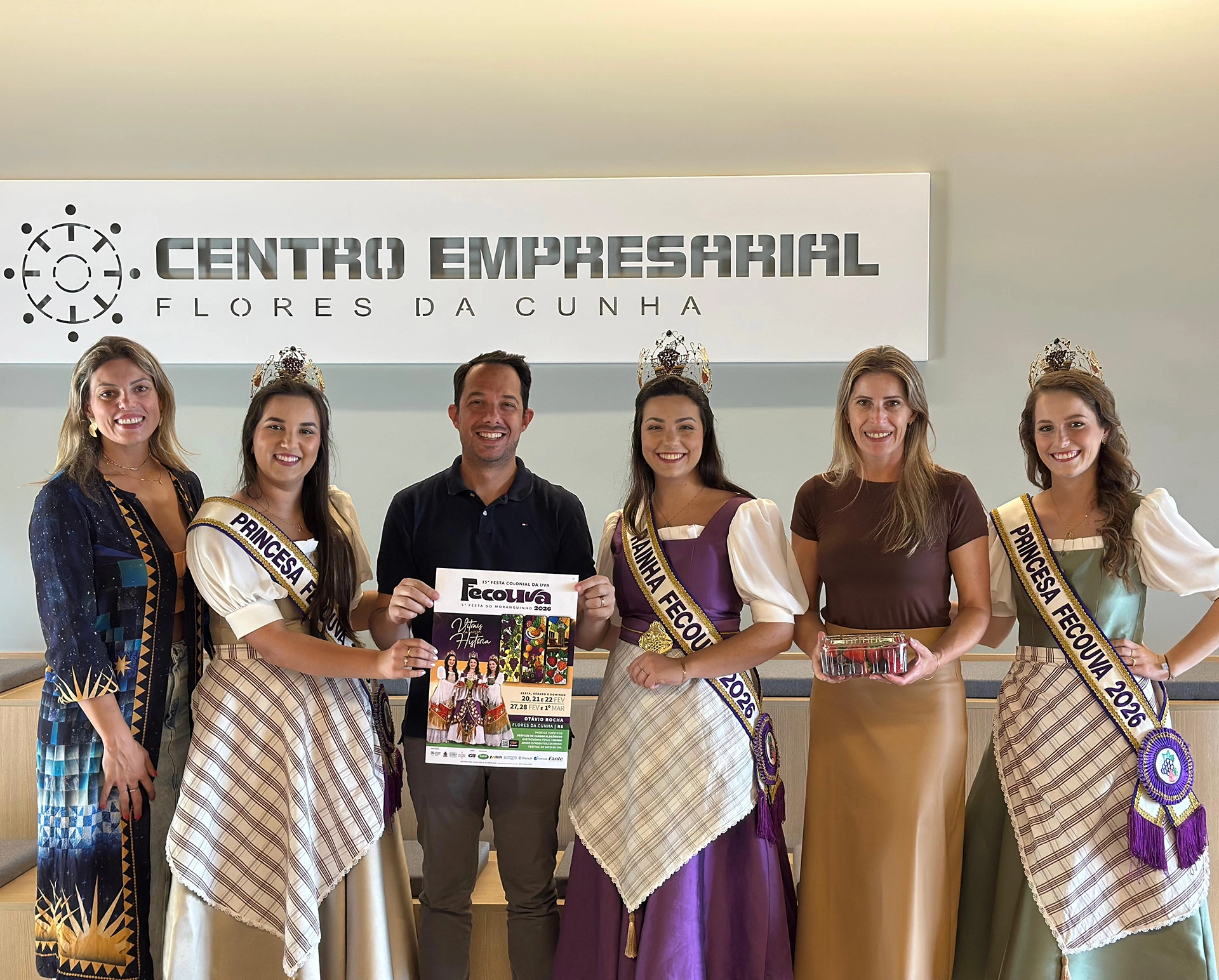 Centro Empresarial de Flores da Cunha reforça apoio à Fecouva 2026