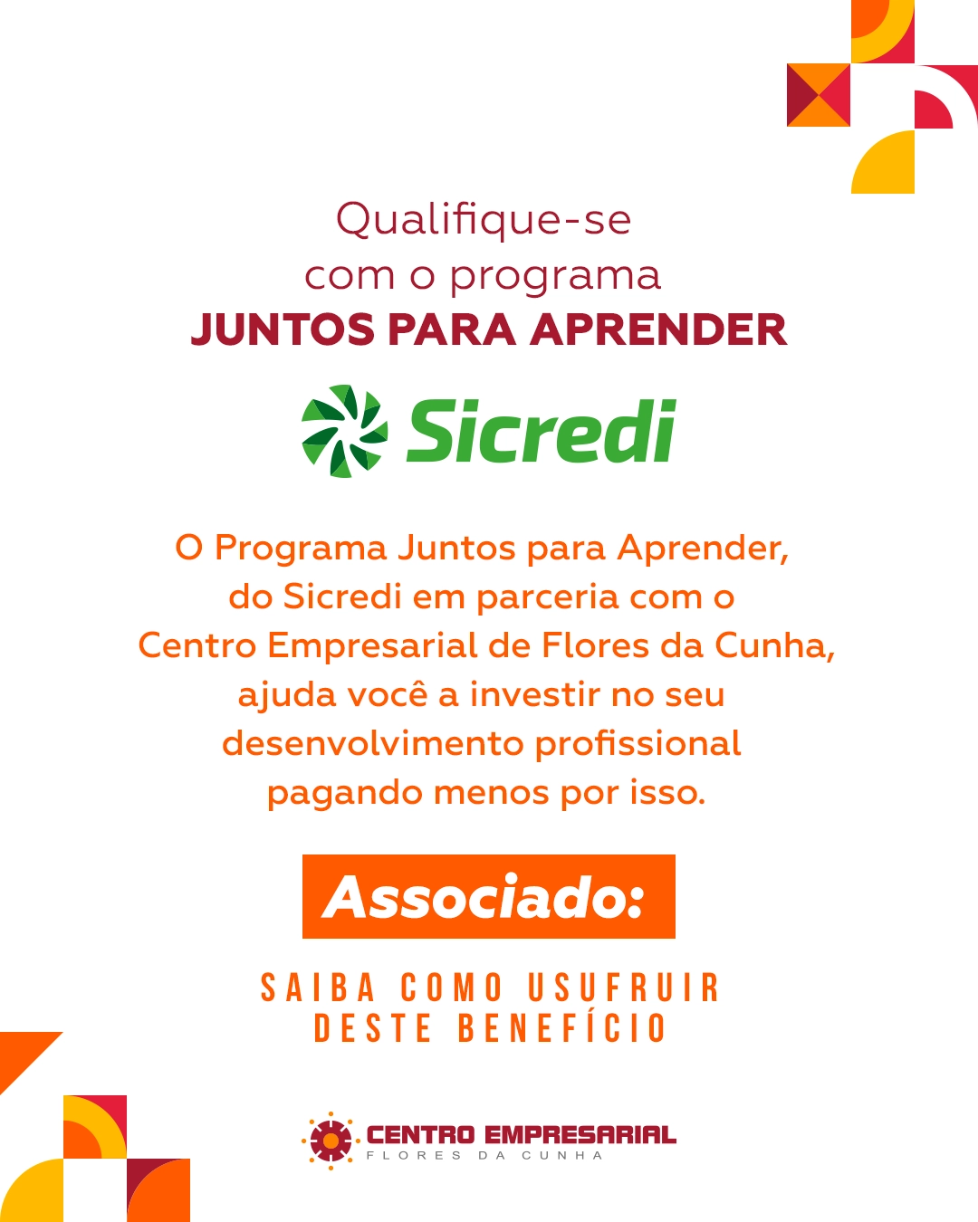 Programa Juntos para Aprender, do SICREDI, amplia oportunidades de qualificação para associados do CE