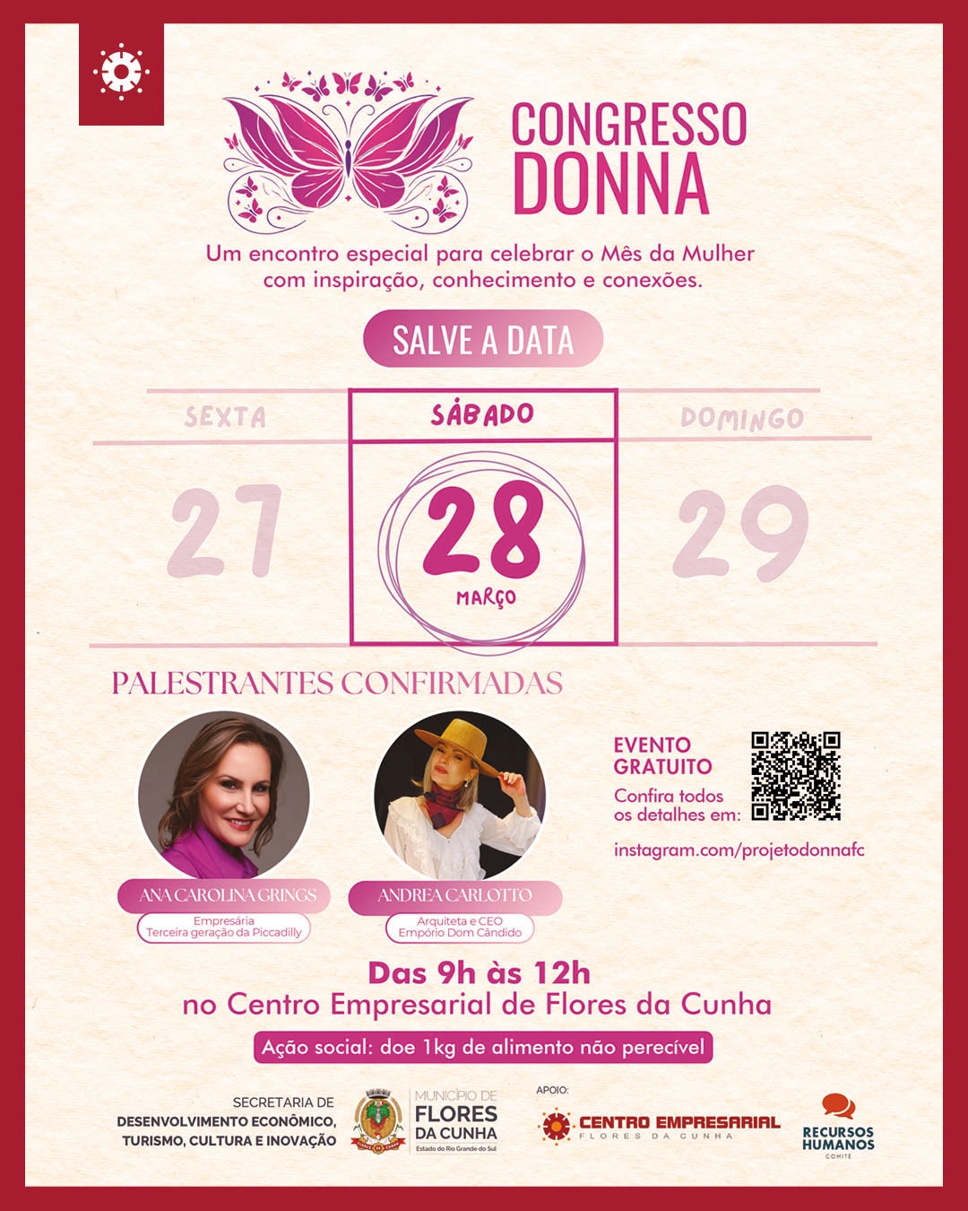 Congresso Donna ocorre neste sábado no Centro Empresarial com programação voltada ao protagonismo feminino