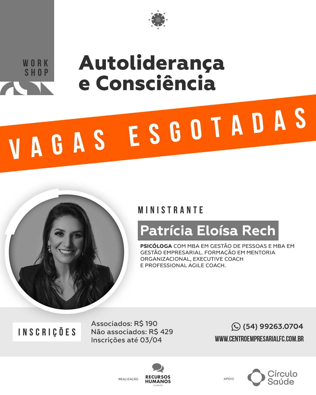 Workshop sobre autoliderança e consciência tem vagas esgotadas no Centro Empresarial