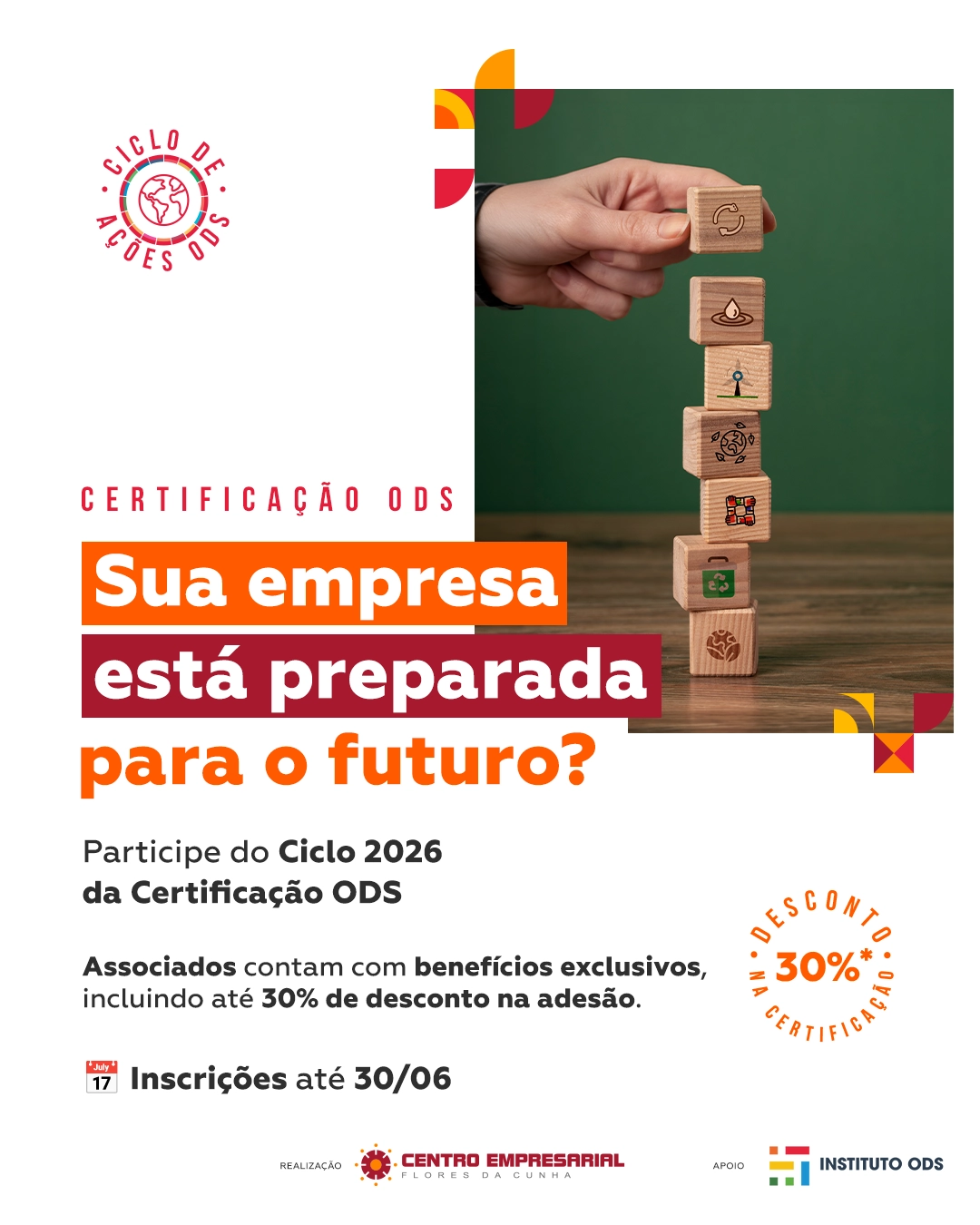 Centro Empresarial firma parceria com Instituto ODS e incentiva empresas à certificação em sustentabilidade