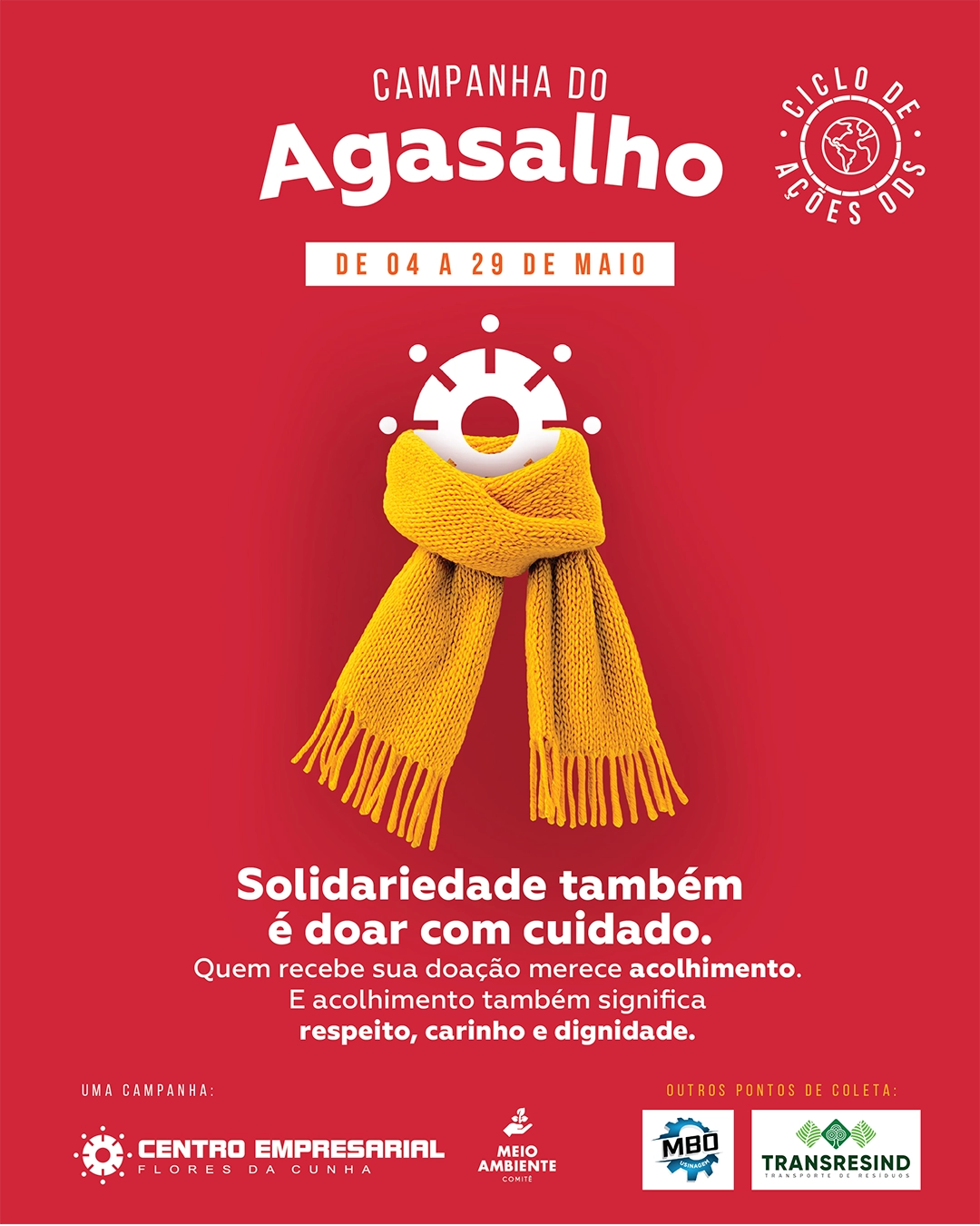 Campanha do Agasalho do CE mobiliza comunidade para doações conscientes durante o mês de maio